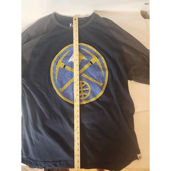 Denver Nuggets T-Shirt Mens 2XL Logo Athletic Majestic NBA  Mile High - Picture 5 of 5